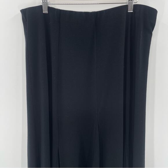 Cabi Black Casual Knit Pull On Stretch Full Midi Skirt Size XL - Picture 2 of 6